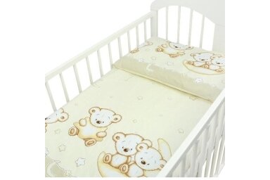 Bedding set 2 pcs Ankras for stroller, cradle LEON Beige Bedding set 2 pcs Ankras for stroller, cradle LEON Beige