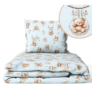 Постель 2 частей Ankras для коляски, люльки TEDDY BEARS in BASKETS Blue Постель 2 частей Ankras для коляски, люльки TEDDY BEARS in BASKETS Blue