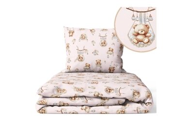 Bedding set 2 pcs Ankras TEDDY BEAR IN A BASKET Pink Bedding set 2 pcs Ankras TEDDY BEAR IN A BASKET Pink