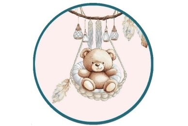 Bedding set 2 pcs Ankras TEDDY BEAR IN A BASKET Pink 1 Bedding set 2 pcs Ankras TEDDY BEAR IN A BASKET Pink 1