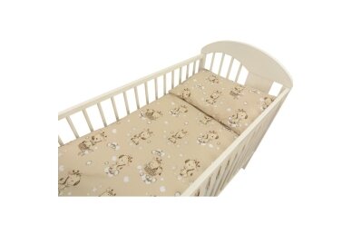 Bedding set 2 pcs Ankras for stroller, cradle ŽYRAFKI Beige Bedding set 2 pcs Ankras for stroller, cradle ŽYRAFKI Beige