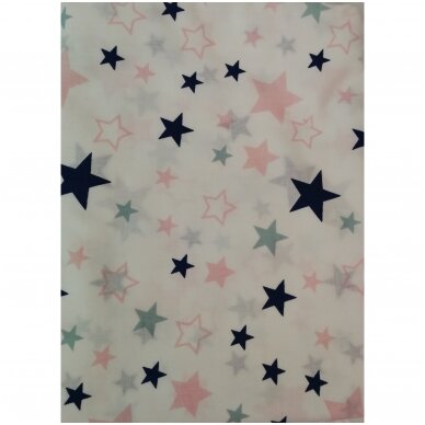 Užvalkaliukai 2 dalių Ankras STARS Pink 1 Užvalkaliukai 2 dalių Ankras STARS Pink 1