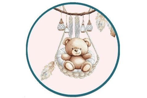 Bedding set 2 pcs Ankras TEDDY BEAR IN A BASKET Pink 1