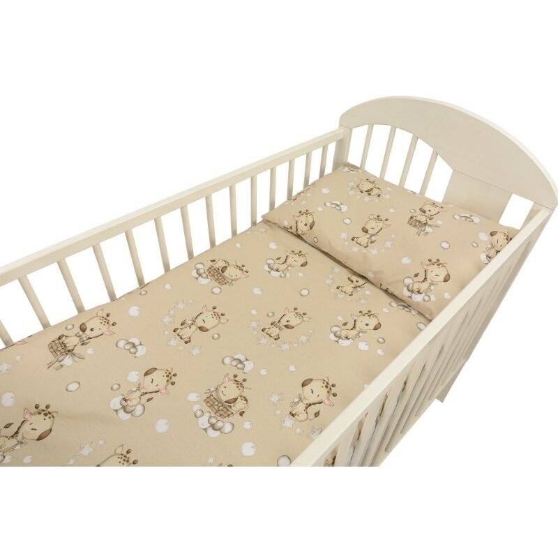Užvalkaliukai 2 dalių Ankras vežimėliui,lopšiui ŽYRAFKI Beige Užvalkaliukai 2 dalių Ankras vežimėliui,lopšiui ŽYRAFKI Beige