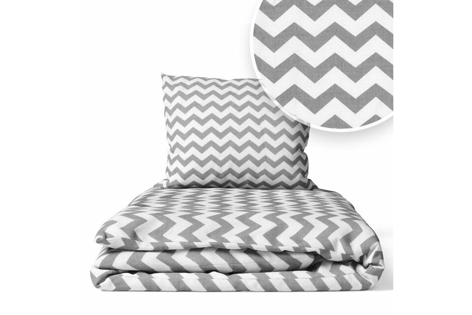 Bedding set 2 pcs Ankras ZIGZAG Grey