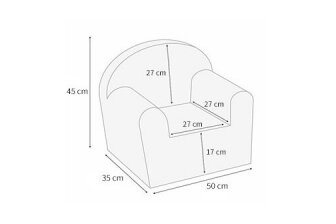 Baby pilow armchair Velvet RACCON Grey 3 Baby pilow armchair Velvet RACCON Grey 3