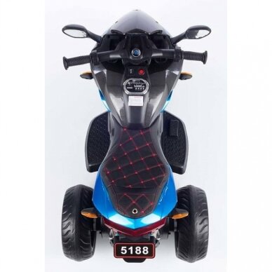 Vaikiškas elektrinis motociklas 5188-12V-EVA -Lakuotas, Blue 4