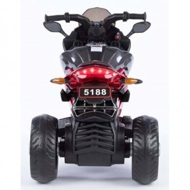Vaikiškas elektrinis motociklas 5188-12V-EVA -Lakuotas, Red 3
