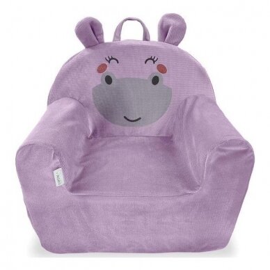 Vaikiškas fotelis Velvet HIPPO Purple