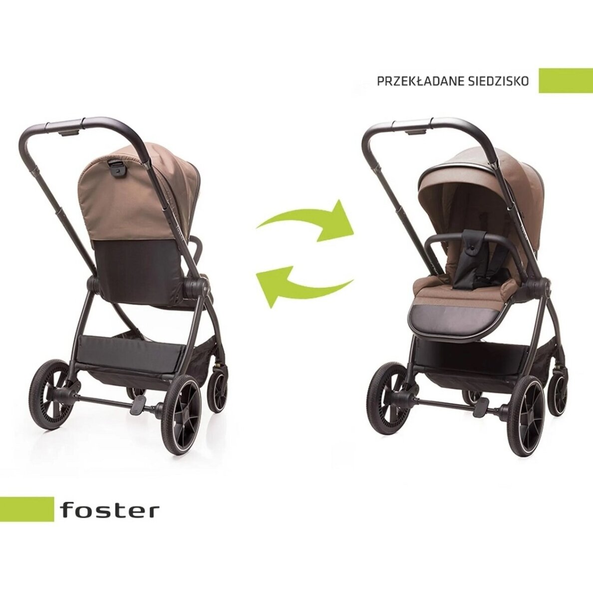 Vežimėlis 4baby FOSTER Mokka 1