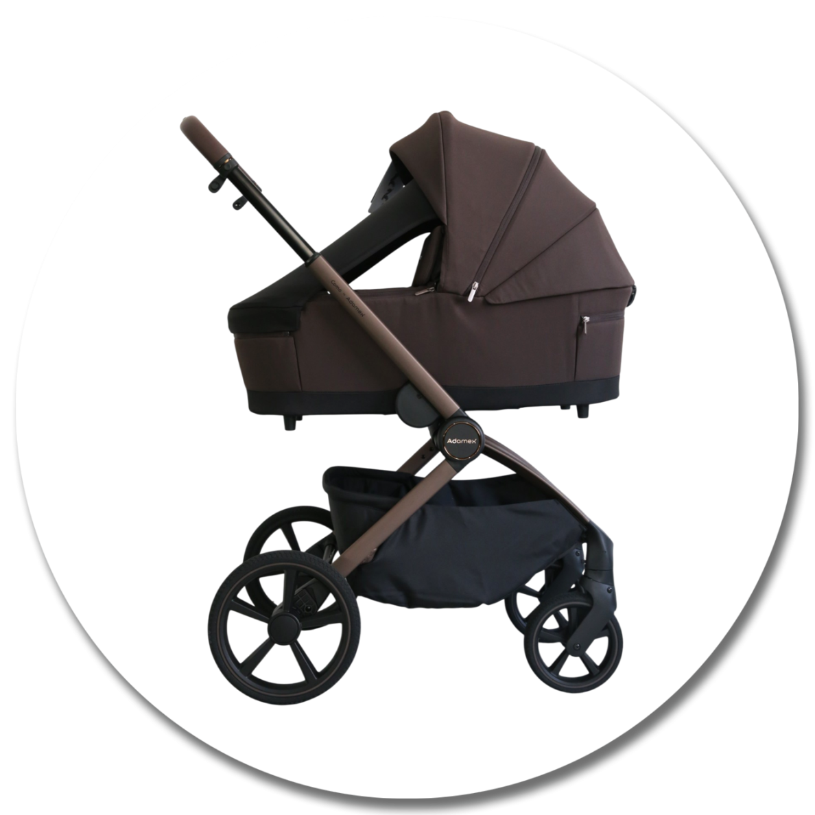 Vežimėlis  Adamex COMO CHOCOLATE BROWN 2in1 7