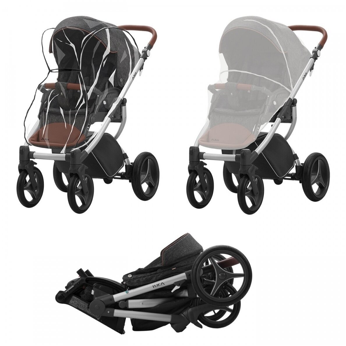 Коляска Bebetto LUCA PRO 37, 2in1 15 Коляска Bebetto LUCA PRO 37, 2in1 15