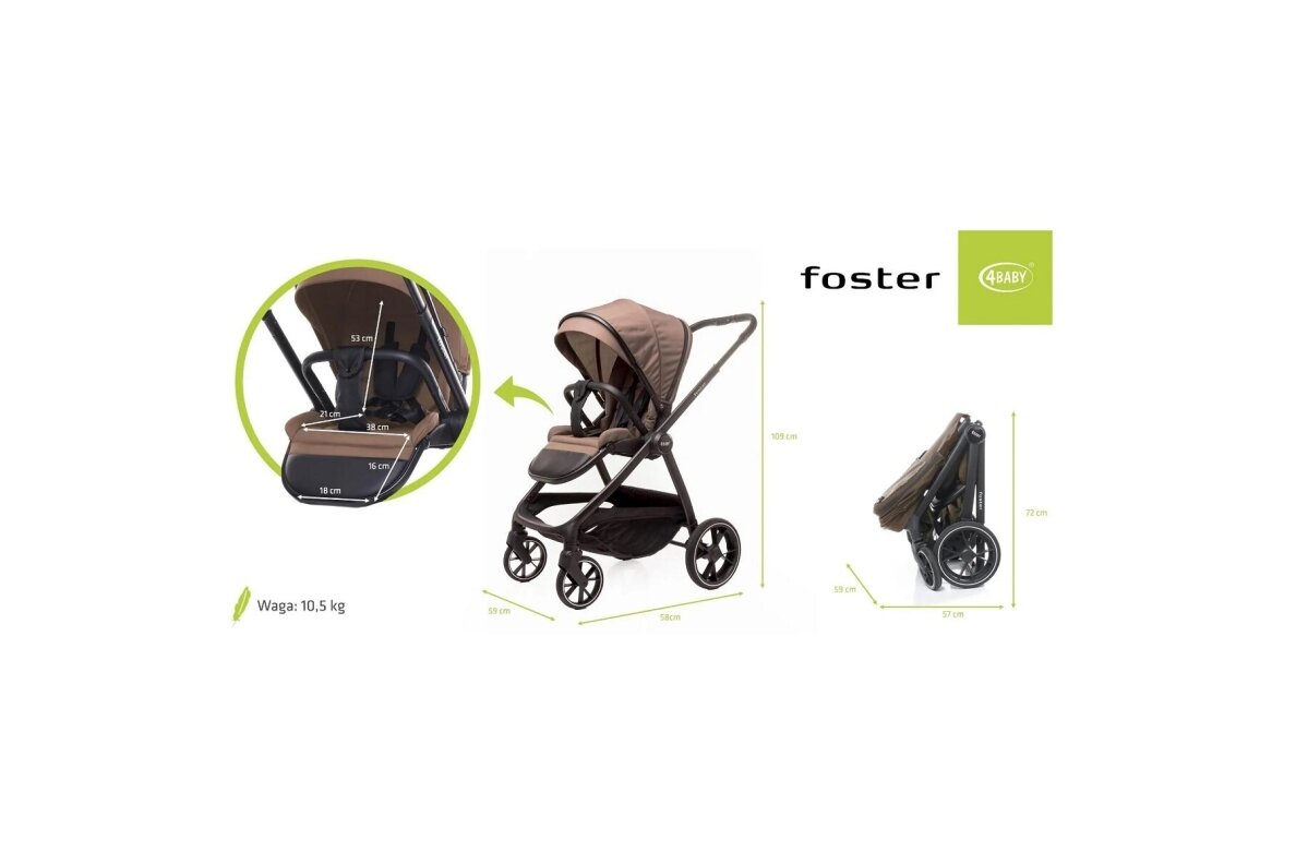 Pushair 4baby FOSTER Mokka 12 Pushair 4baby FOSTER Mokka 12