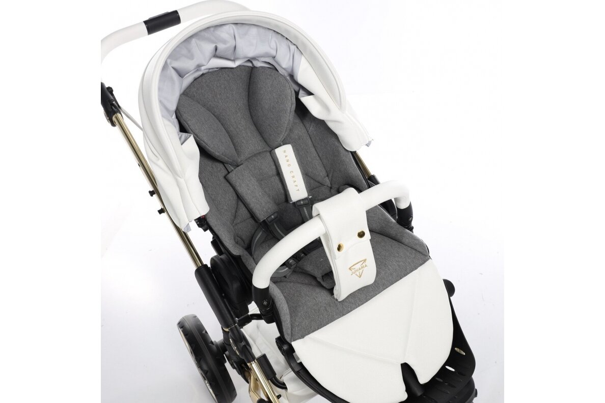 Stroller JUNAMA HAND CRAFT WHITE GOLD 3 in1 7 Stroller JUNAMA HAND CRAFT WHITE GOLD 3 in1 7
