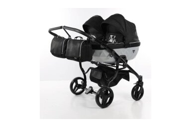 Stroller for twins and toddler JUNAMA MIRROR SATIN DUO 01, 3in1 Stroller for twins and toddler JUNAMA MIRROR SATIN DUO 01, 3in1