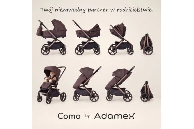 Stroller Adamex Adamex COMO Satin Carbon 2in1 11