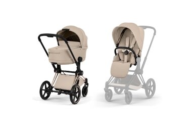 Stroller CYBEX Priam Style Fold Cot Cozy Beige/Frame Rose Gold 2in1 Stroller CYBEX Priam Style Fold Cot Cozy Beige/Frame Rose Gold 2in1