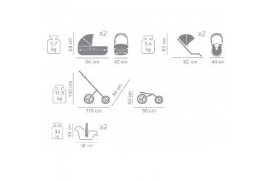 Stroller for twins and toddler JUNAMA DIAMOND S-LINE DUO 2 in 1 8 Stroller for twins and toddler JUNAMA DIAMOND S-LINE DUO 2 in 1 8