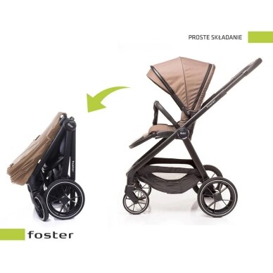 Vežimėlis 4baby FOSTER Mokka 9