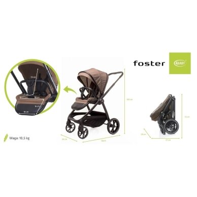 Vežimėlis 4baby FOSTER Mokka 12