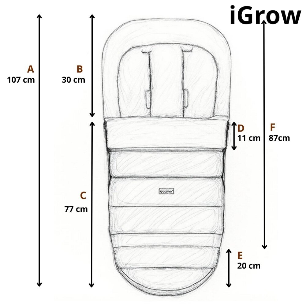 Vokelis-miegmaišis Womar-Zaffiro iGROW Nordico Black 10