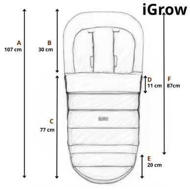Vokelis-miegmaišis Womar-Zaffiro iGROW Nordico Taupe 7 Vokelis-miegmaišis Womar-Zaffiro iGROW Nordico Taupe 7