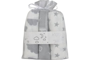 Set of diapers Koala Baby FLANNEL PRINT GRAY 3 pcs Set of diapers Koala Baby FLANNEL PRINT GRAY 3 pcs