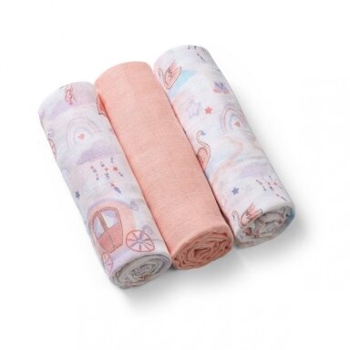 Vystyklai MUSLIN BabyOno 348/11, 3 vnt Vystyklai MUSLIN BabyOno 348/11, 3 vnt