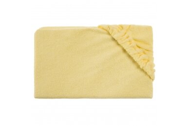 Waterproof & breathable fitted sheet Frotte 70 Yellow