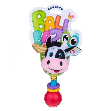 Žaislas su barškučiu Balibazoo COW CLARA 2