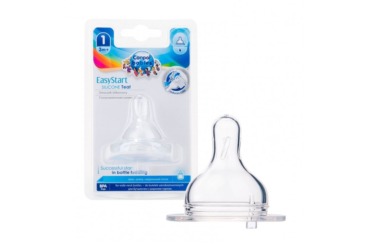 Silicon Teat Anti-colic Canpol 21/720 ,3m+ 1 Silicon Teat Anti-colic Canpol 21/720 ,3m+ 1