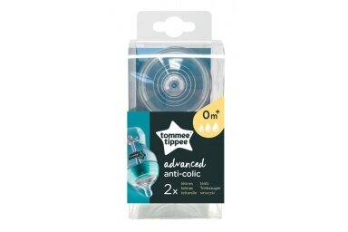 Tommee Tippee Closer ADVANCED Anti-Colic Teats 2 pcs, 0+ Tommee Tippee Closer ADVANCED Anti-Colic Teats 2 pcs, 0+