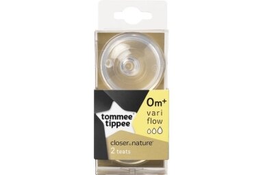 Tommee Tippee CLOSER TO NATURE Teats 0m+, 2 pcs Tommee Tippee CLOSER TO NATURE Teats 0m+, 2 pcs