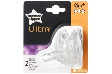 Tommee Tippee ULTRA Teats 6+, 2 pcs